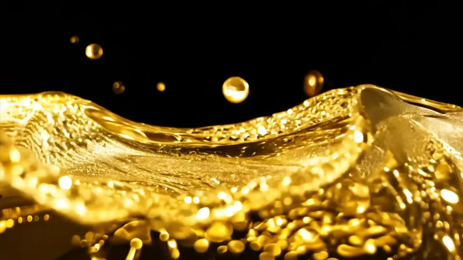 Molten Gold Splash Background for Jewelry Ads